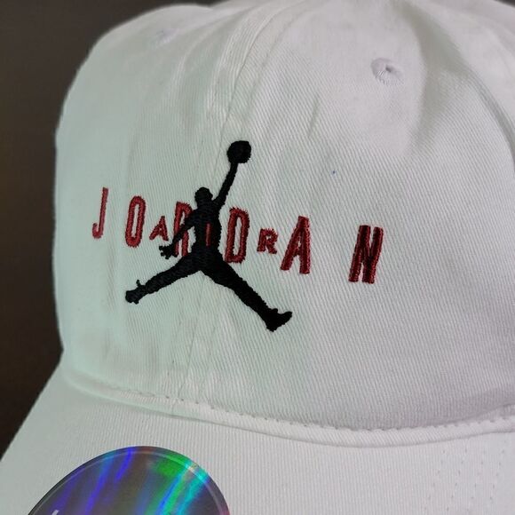 Air Jordan Retro OG 1 3 4 5 6 8 11 13 Bred Hat Cap Infrared Jumpman White Black - Picture 3 of 8